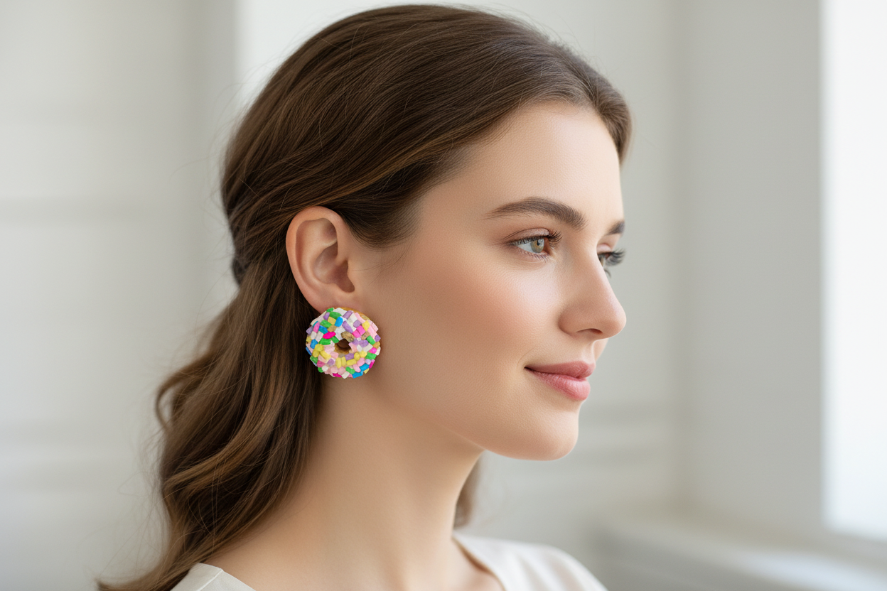 Sprinkle Donut Ohrringe Ohrstecker