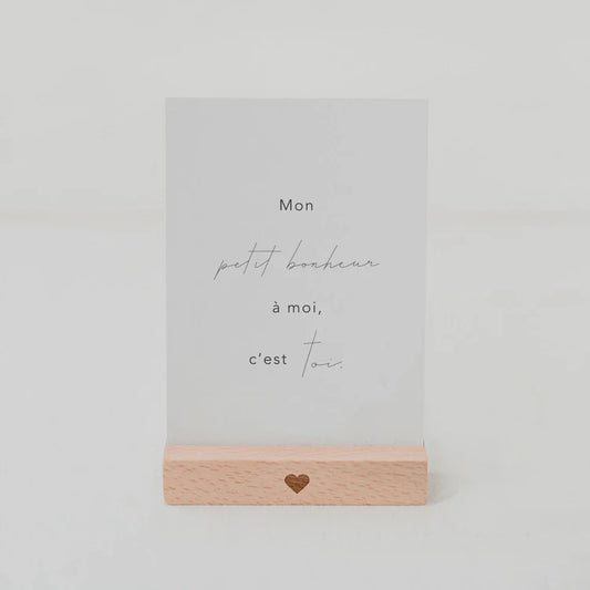 Spruchkarte Petit bonheur