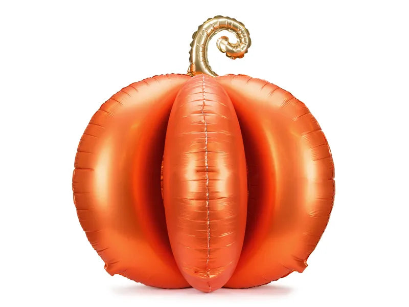 Stehender Folienballon 3D Kürbis, 90x90 cm, orange