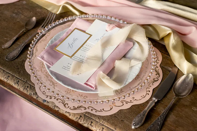 Telleruntersetzer Ornament, Hellblau, Durchmesser 35,5 cm