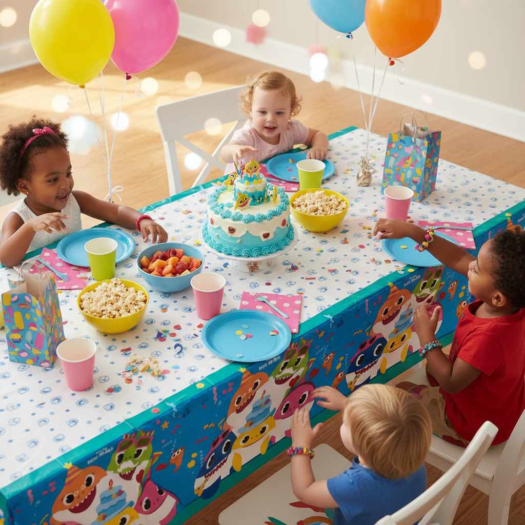 Tischdecke Baby Shark Papier