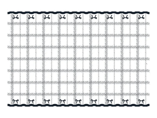 Tischdecke mit Schleifen, Farbmix, 180x120 cm