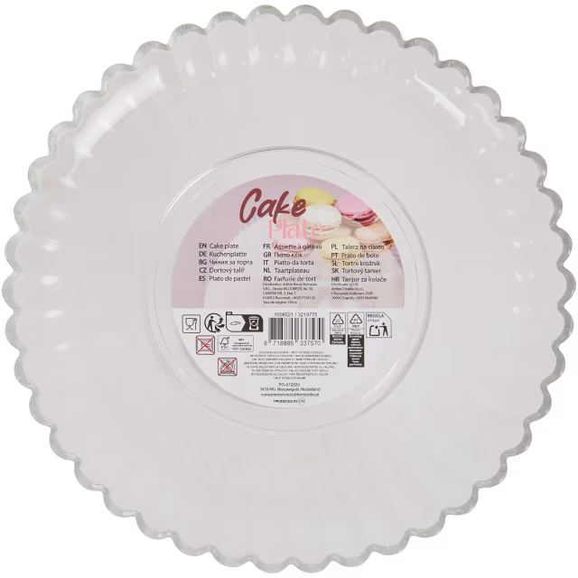 Tortenplatte Glas – Elegant & Stilvoll, Ø19 cm