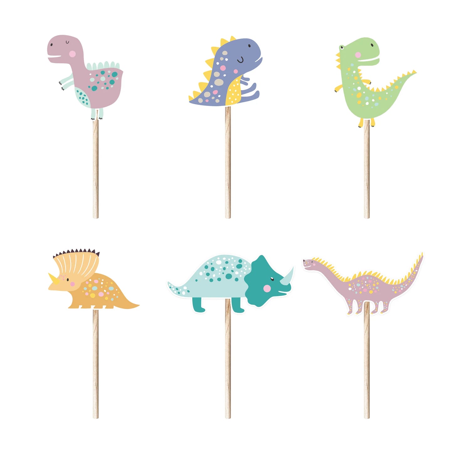 Tortenverzierungen Dinosaurier 6 Stück