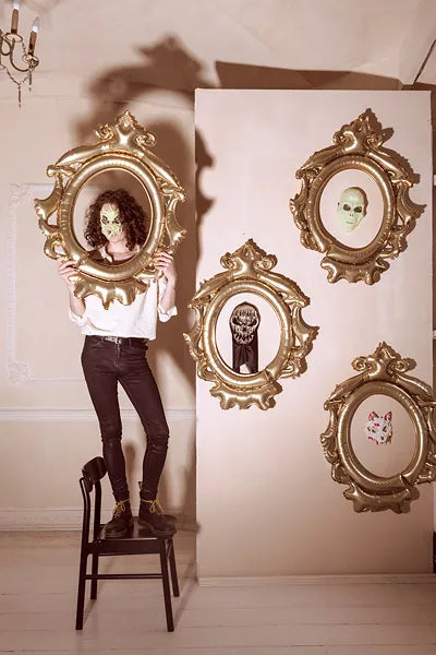 Totenkopfmaske, 18.5x24.5cm, Mix