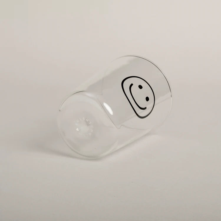 Trinkglas Smiley schwarz