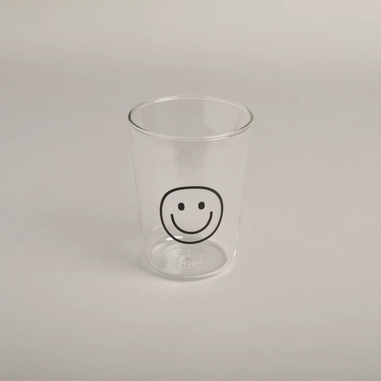 Trinkglas Smiley schwarz