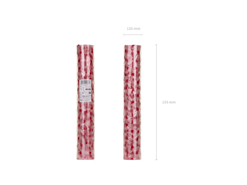 Tüll Tischläufer Herzen, Rot, 0,36 x 9 m