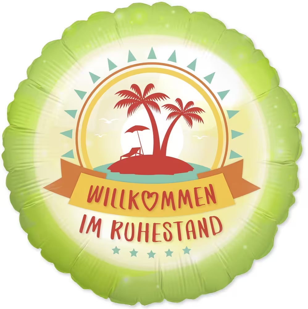 Folienballon Willkommen im Ruhestand