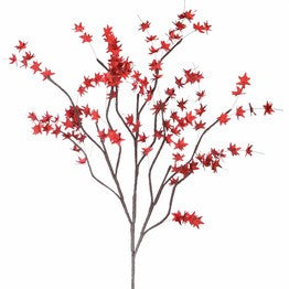 Zweig Foam Flower Forsythie rot L.110cm - Avaloon Party-Deko-Geschenke