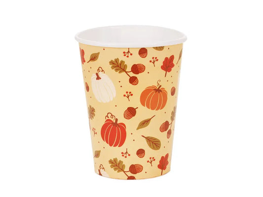 Becher Kürbisse und Eicheln, 250 ml, orange