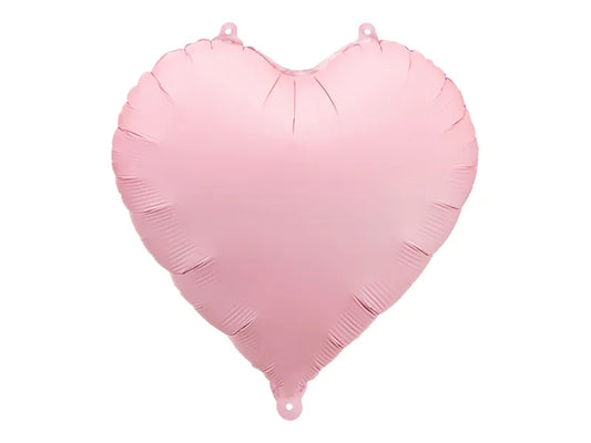 Folienballon Herz, 45cm, Rosa matt