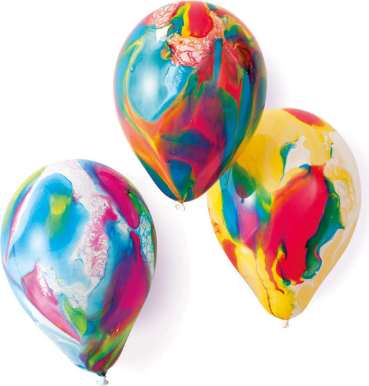 8 Latexballons Marmor sortiert 17,8 cm