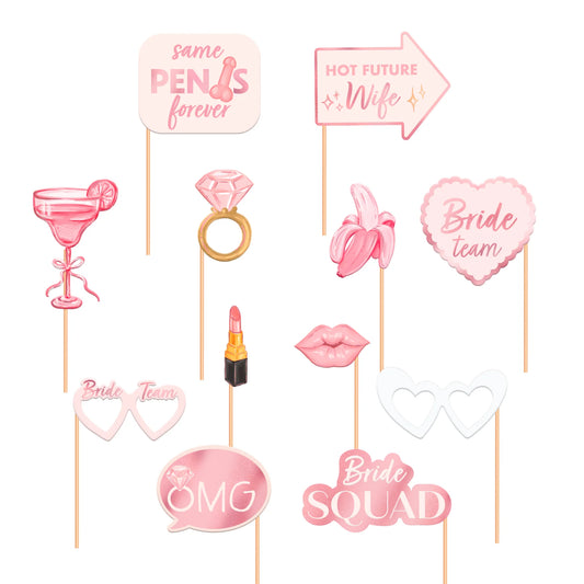 Foto-Requisiten Bride to be – JGA & Bachelorette Party  12 Stk