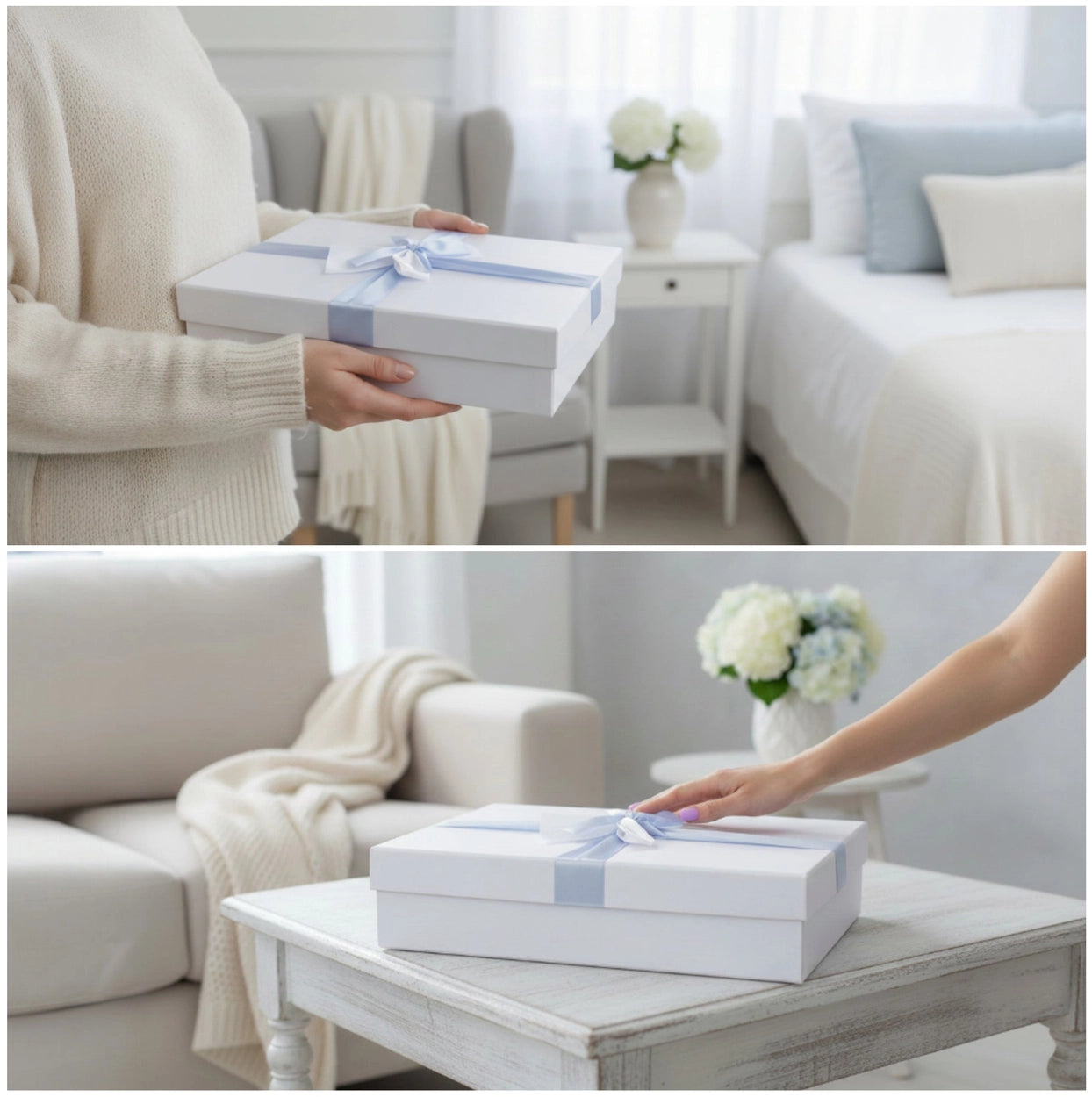 Geschenkboxen Hellblau