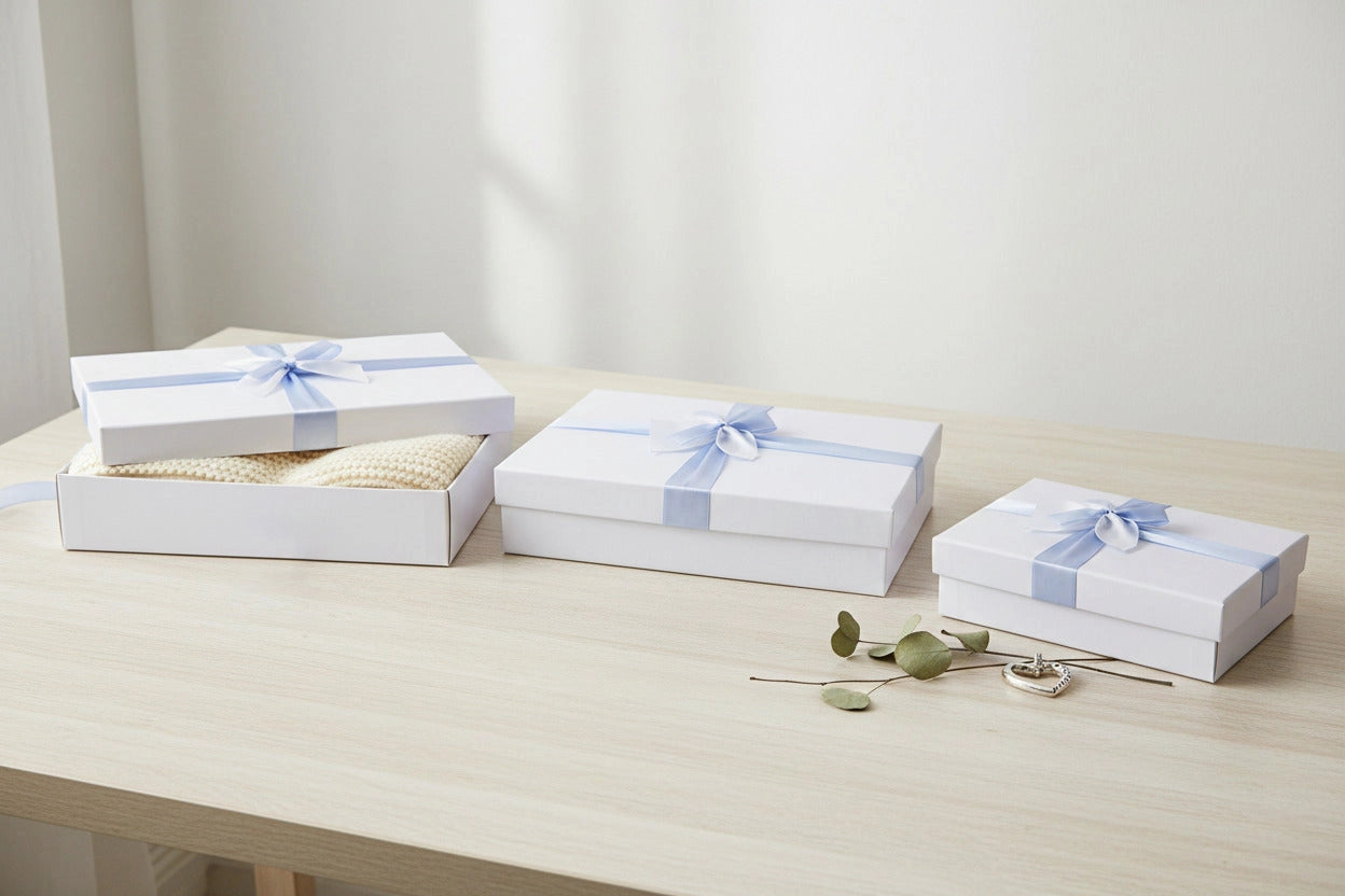 Geschenkboxen Hellblau