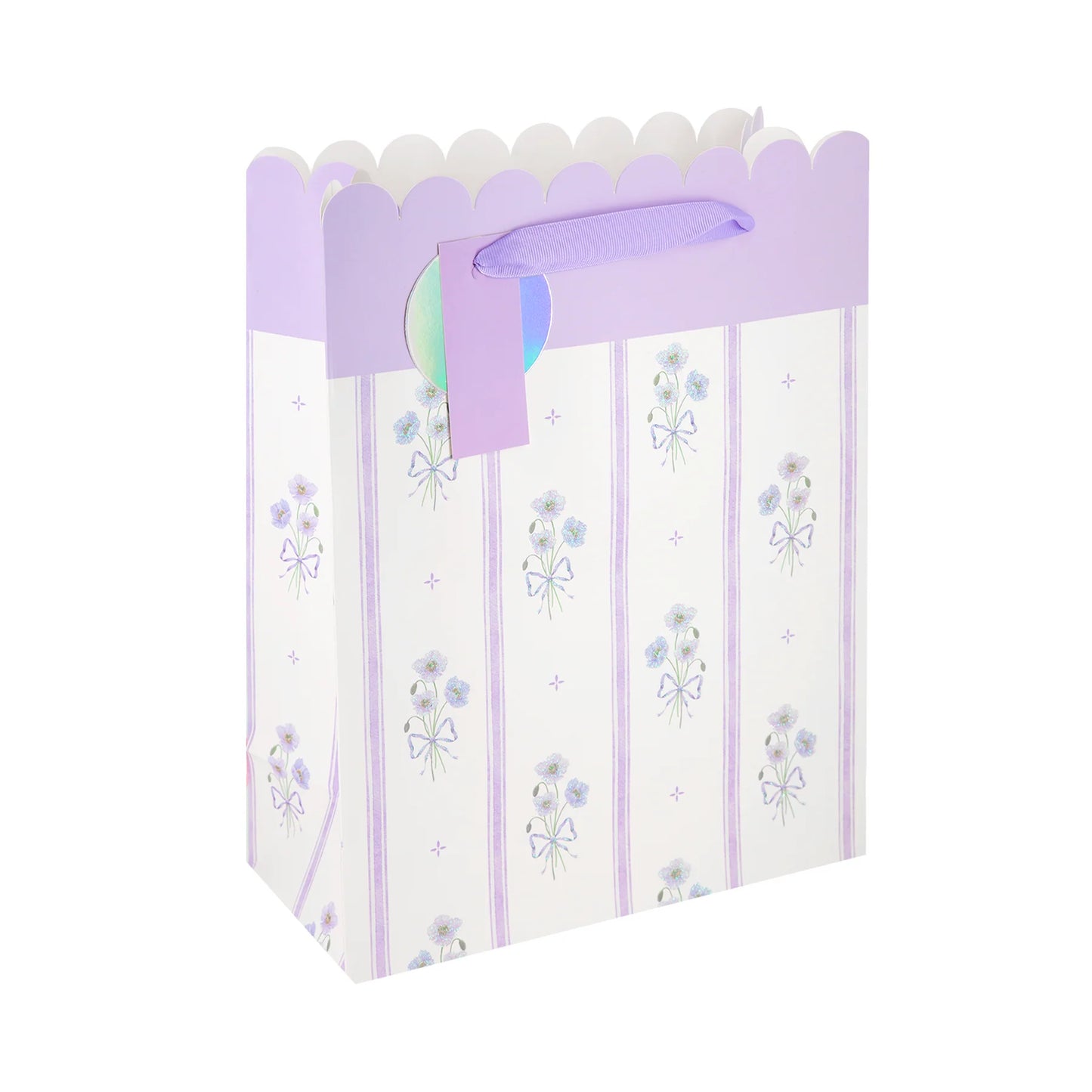 Geschenktaschen Pastell mit Schleife groß 12 Stück