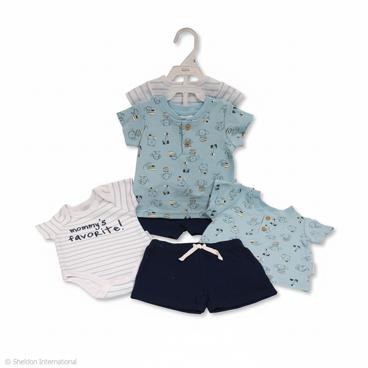 Baby Jungen 3-teiliges Set Hellblau Marine