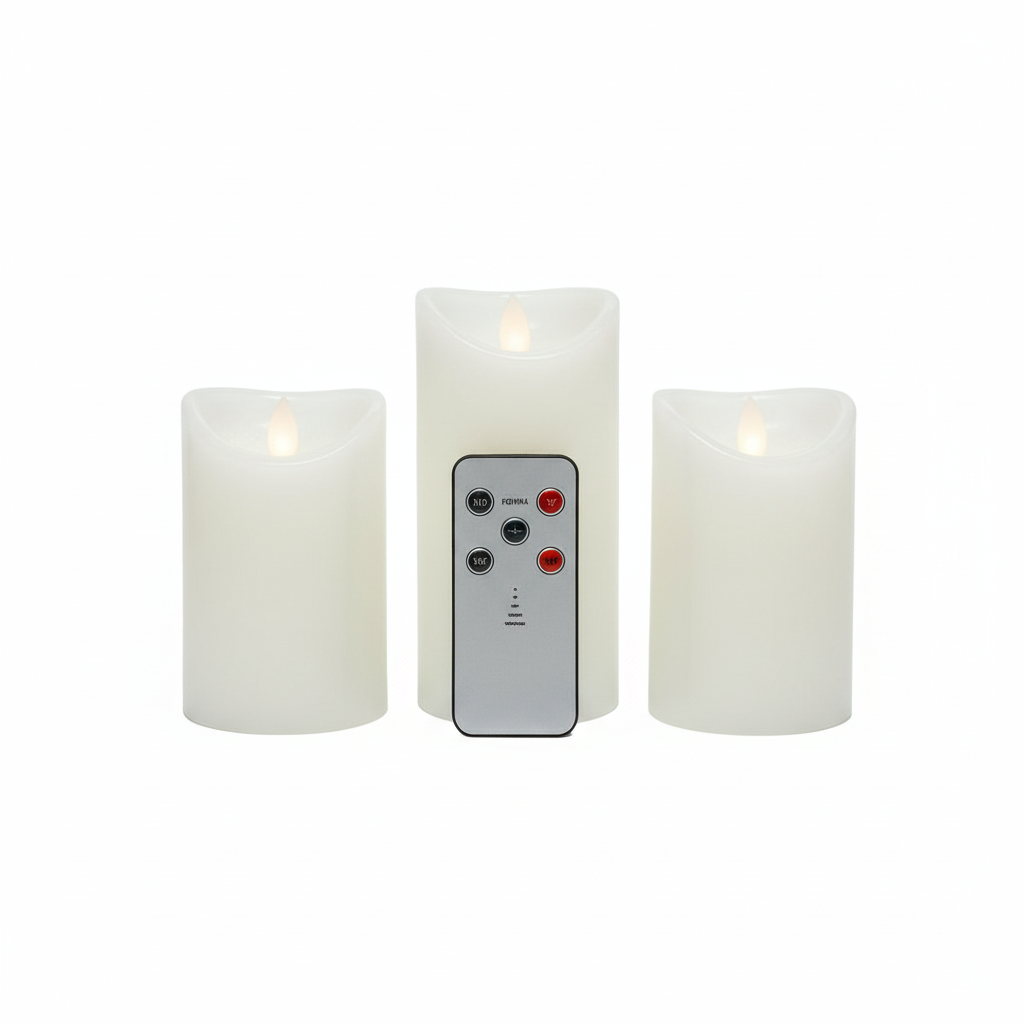 3er LED Teelichter mit Fernbedienung