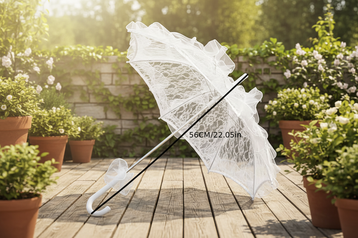 Sonnenschirm weiss – Garten Hintergrund 3