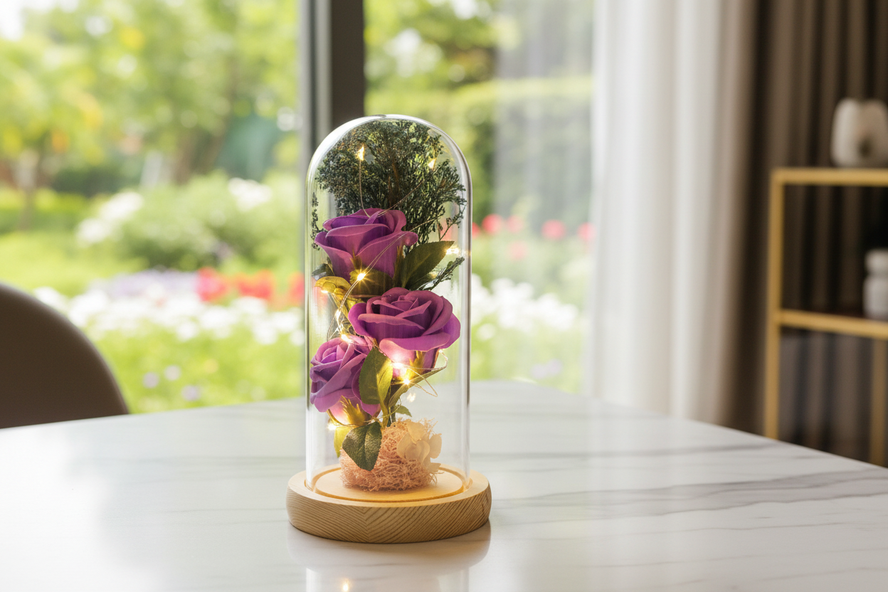 Blumen im Glas – eleganter passender Hintergrund