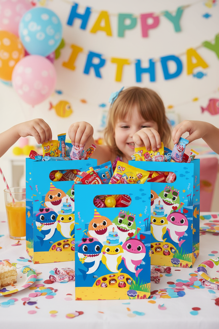 Party bags Baby Shark paper 8 pcs