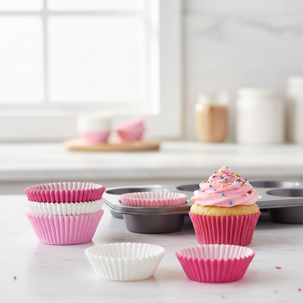 House of Marie Backförmchen Cupcakes Pink Sortiert 72 Stk