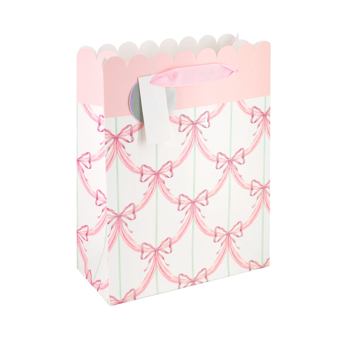 Geschenktaschen Pastell mit Schleife groß 12 Stück