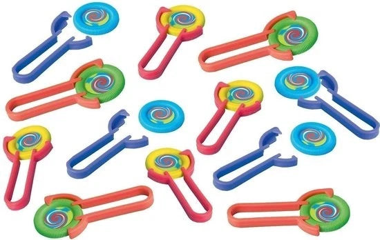 12 Disc-Shooters Plastik 10,3 x 4,6 cm