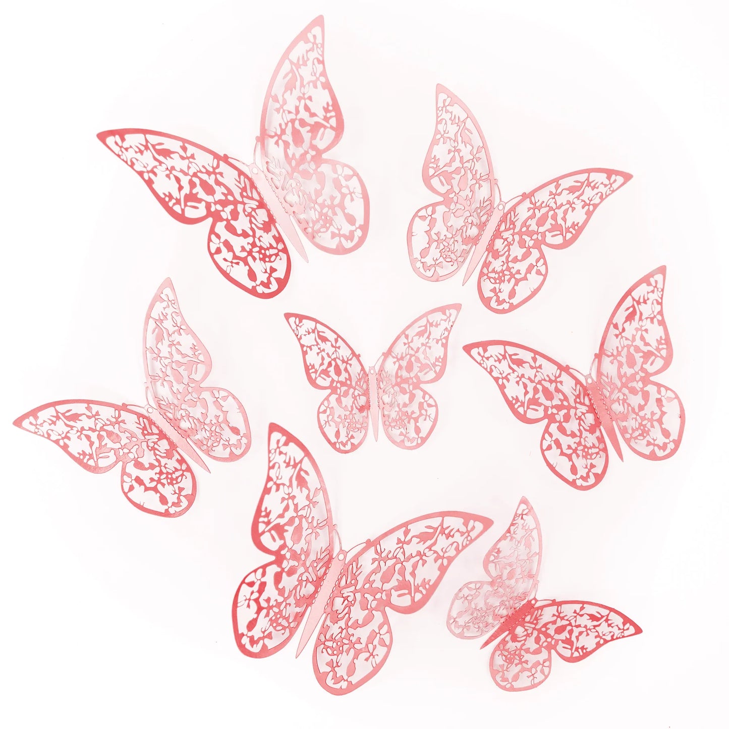 3D Wandsticker Schmetterlinge Spitze – 12 Stück