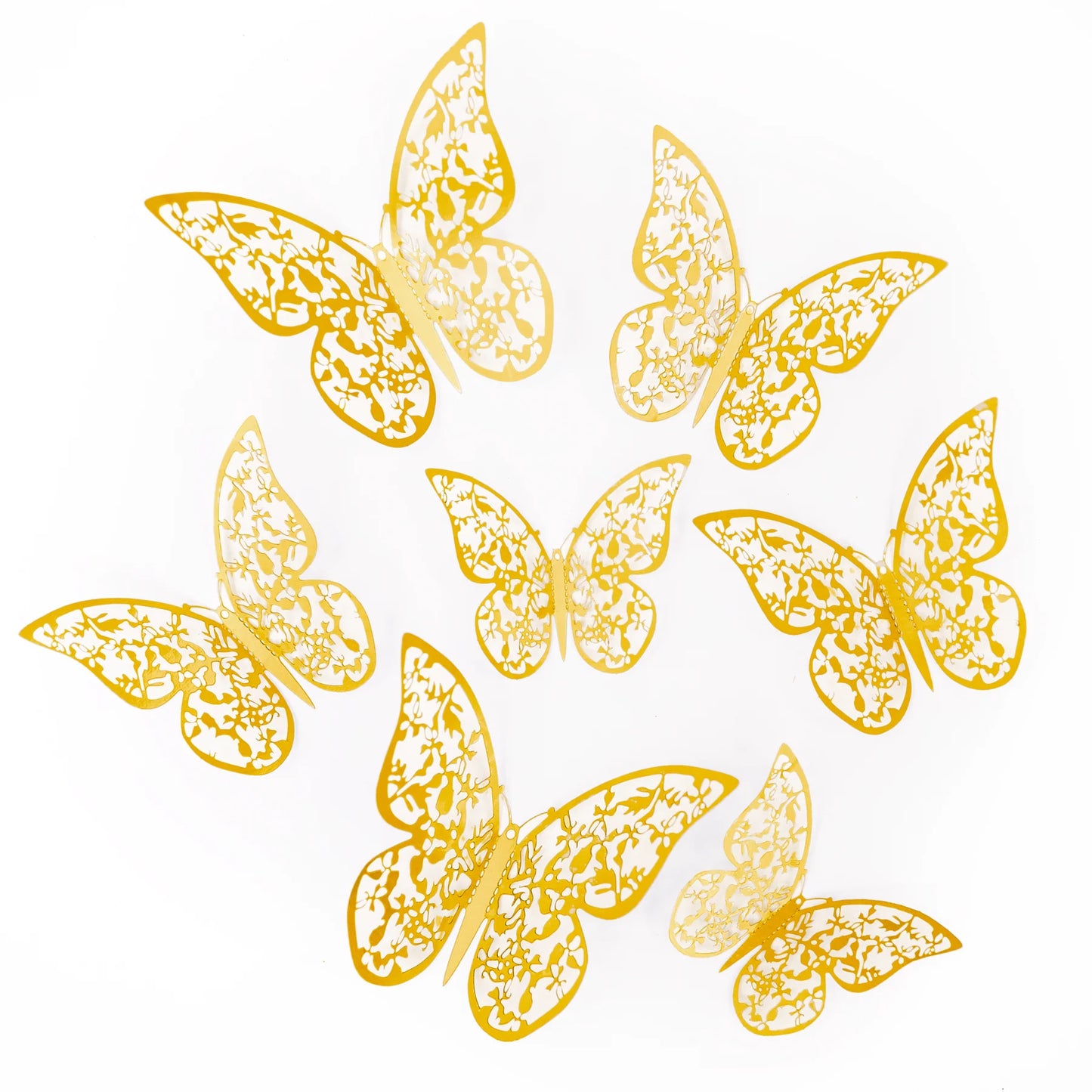 3D Wandsticker Schmetterlinge Spitze – 12 Stück