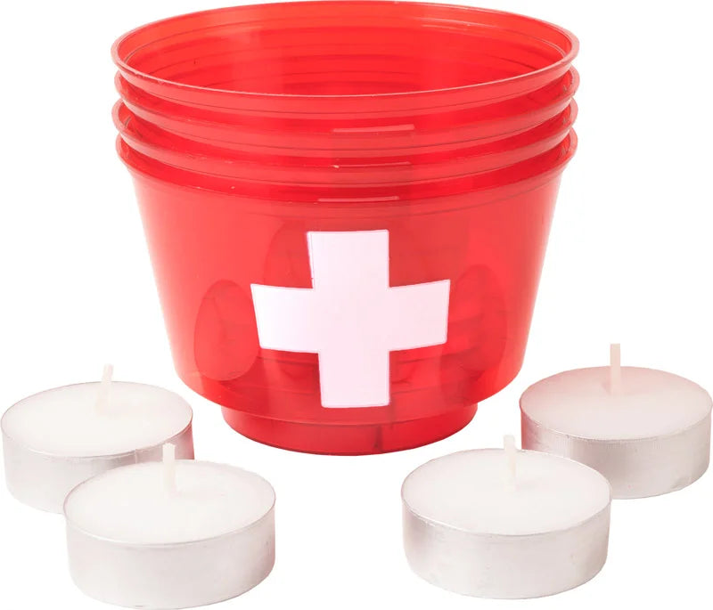 Tea light holders Swiss Cross
