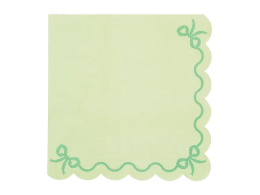 Servietten mit Rüschen, 33x33 cm, grün - Avaloon Party-Deko-Geschenke