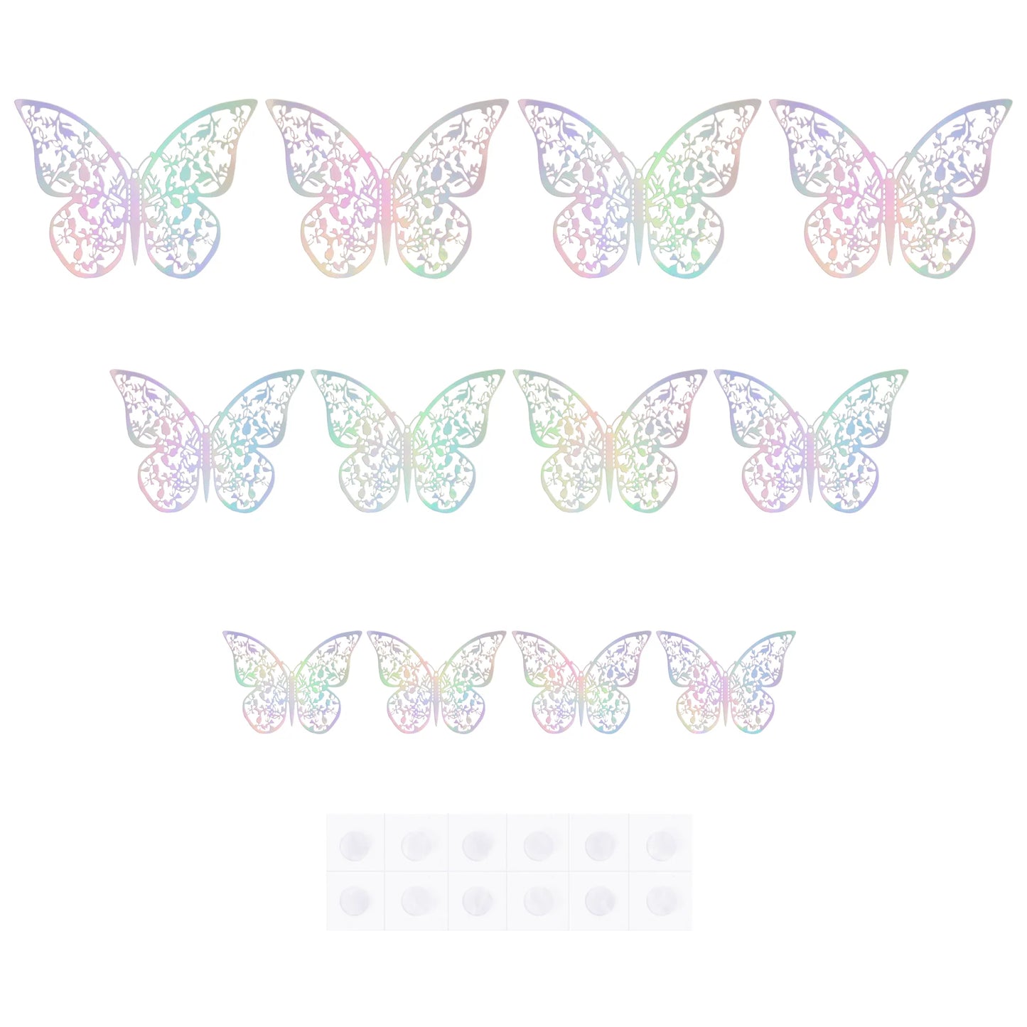 3D Wandsticker Schmetterlinge Spitze – 12 Stück