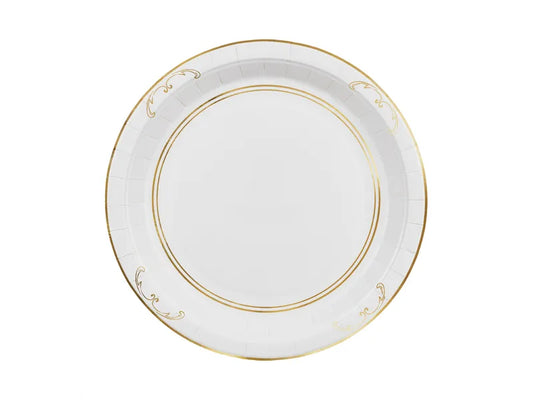 Teller mit Ornament, Weiß, 23 cm
