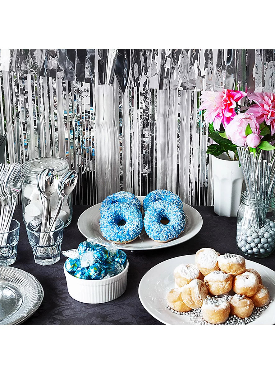 Türvorhang Silber metallisch Plastik - Avaloon Party-Deko-Geschenke