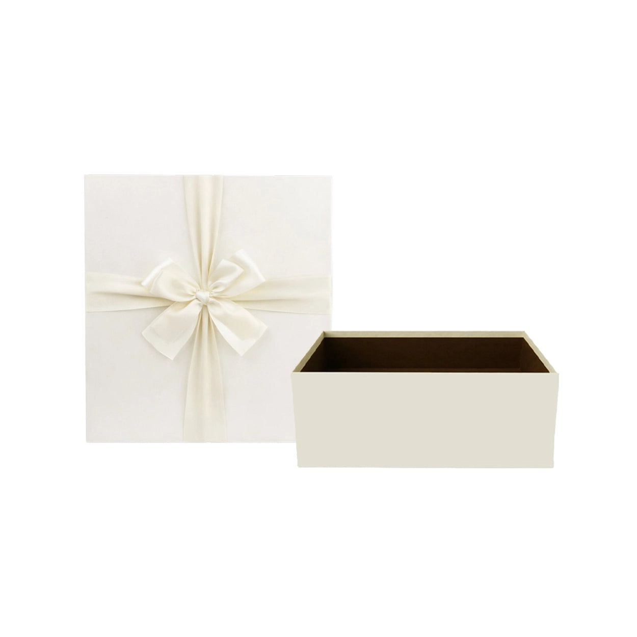 Quadratische Geschenkbox Elfenbein