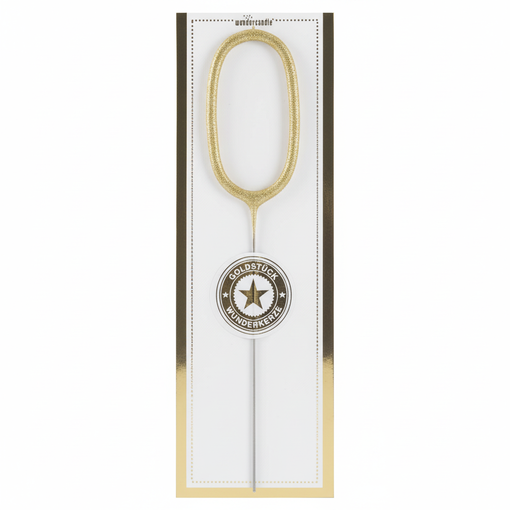 Sparkler Number and Star and Heart Classic Gold