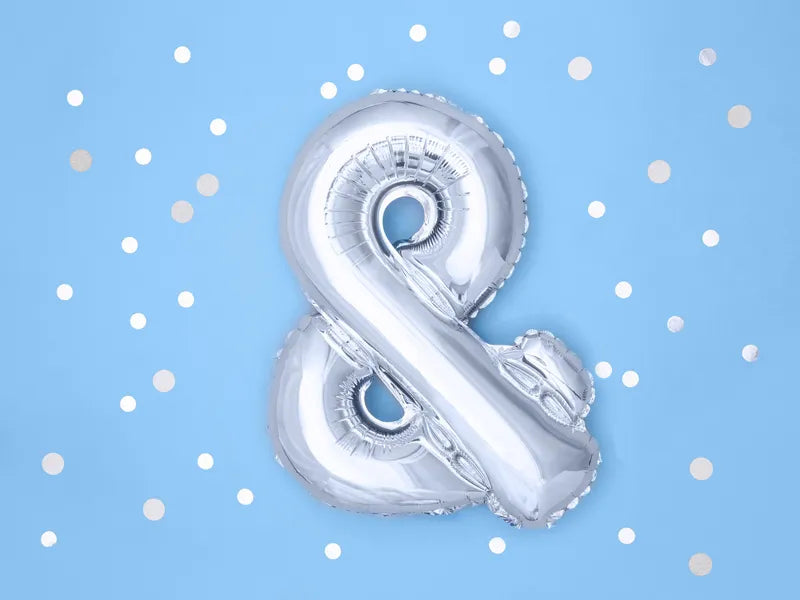 Folienballon Buchstabe 35cm, silber