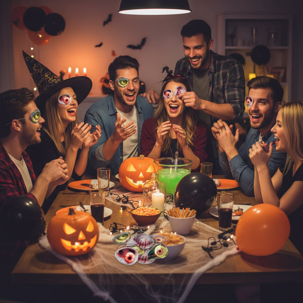 12 Augenklappen Zombie Papier